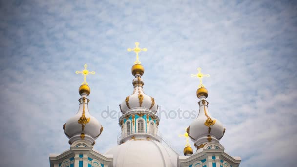 Zaman atlamalı Smolny katedral — Stok video