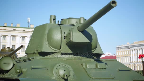 Tanque T-34 de Times of World War II — Vídeo de stock