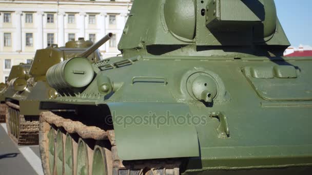 Tanque T-34 de Times of World War II — Vídeos de Stock