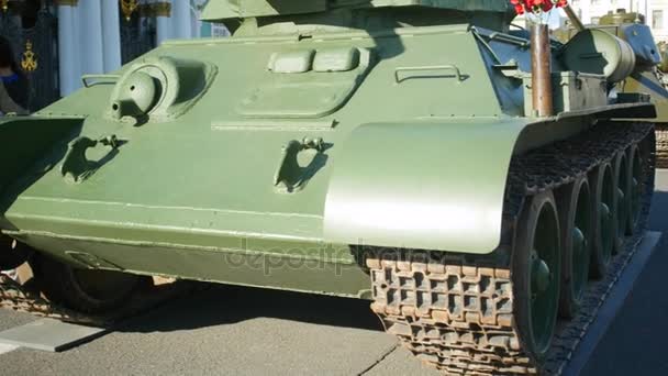 Tank T-34 of Times of World War II — стоковое видео