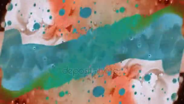 Fantastische patronen van kleuren en verven — Stockvideo