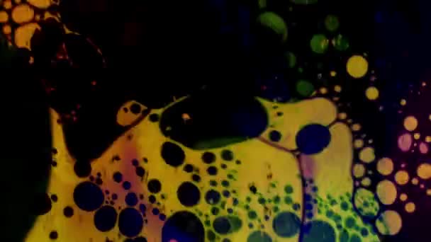 Kaléidoscope des couleurs. Motifs abstraits. Vue microscopique — Video