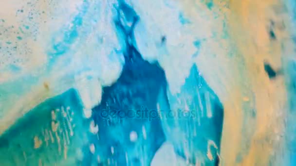Калейдоскоп Кольорів Abstract Patterns Ink Water Мікроскопічний Вид — стокове відео