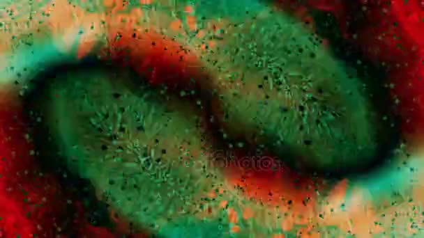 Kaleidoscope Colors Abstract Patterns Ink Water Microscopic View — Stock Video