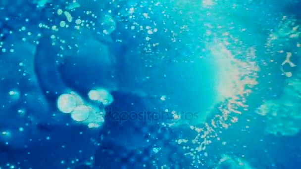 Καλειδοσκόπιο Χρωμάτων Αφηρημένα Μοτίβα Μελανιού Στο Νερό Μικροσκοπική Προβολή — Αρχείο Βίντεο