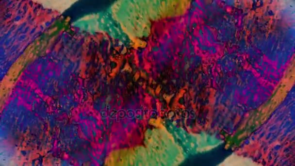Színek Kaleidoszkópja Absztrakt Tintaminta Vízben Mikroszkópos Nézet — Stock videók