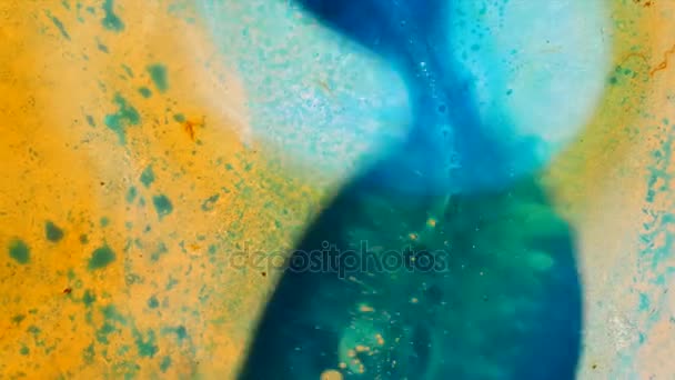 Kaleidoskop barev. Abstraktní vzory inkoustu ve vodě. Mikroskopické zobrazení