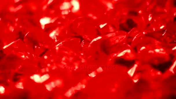 Rubies Precious Stones Slow Motion — Stock Video