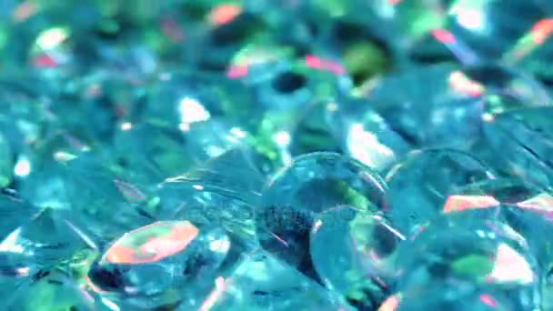Aquamarine Pedras Preciosas Movimento Lento — Vídeo de Stock