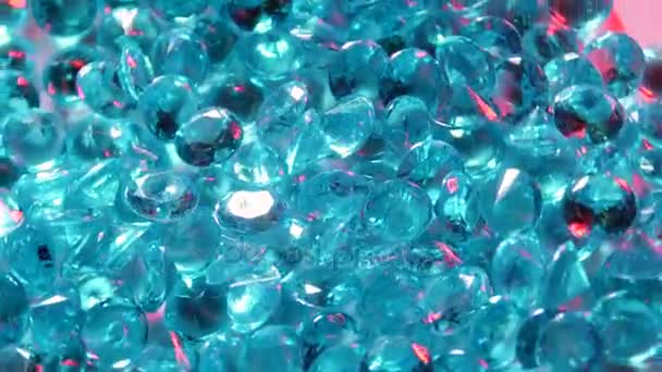 Aquamarine Pedras Preciosas Movimento Lento — Vídeo de Stock