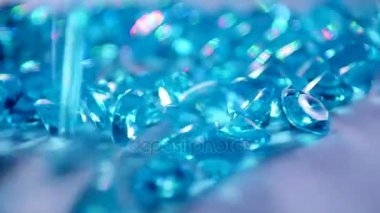 Aquamarine. Değerli Taşlar. Düşük Hareket.