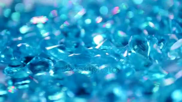 Aquamarine Precious Stones Slow Motion — Stock Video