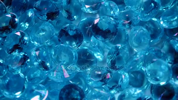 Aquamarine Değerli Taşlar Düşük Hareket — Stok video