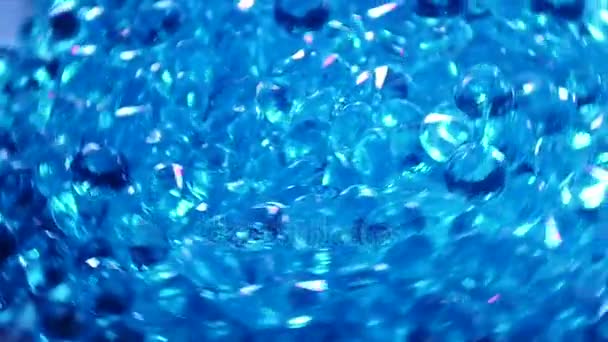 Aquamarine Drahé Kameny Pomalý Pohyb — Stock video