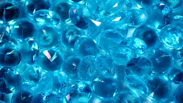 Aquamarine Pedras Preciosas Movimento Lento — Vídeo de Stock