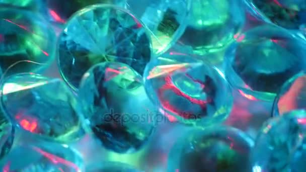 Esmeraldas Piedras Preciosas Moción Lenta — Vídeos de Stock