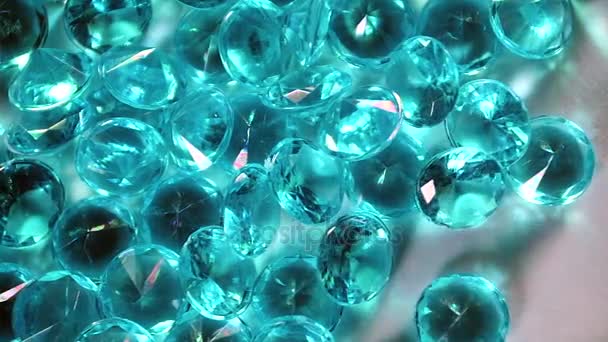 Emeralds Precious Stones Slow Motion — Stock Video