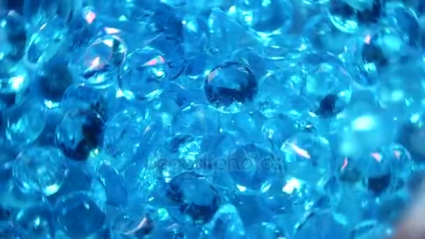 Aquamarine Drahé Kameny Pomalý Pohyb — Stock video