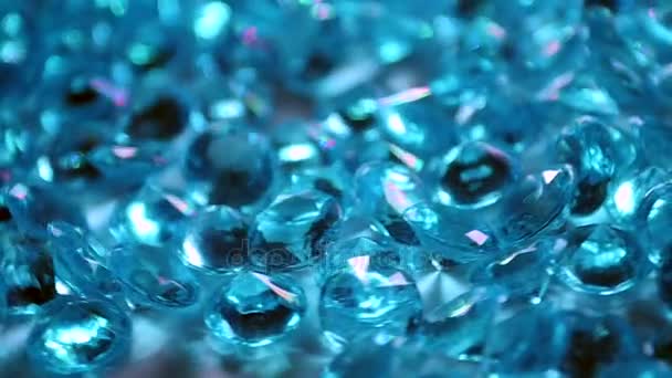 Aquamarine Stones Slow Precious Motion — Stok Video