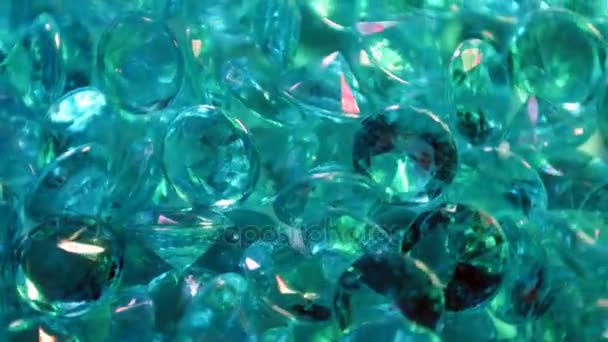 Aquamarine Pedras Preciosas Movimento Lento — Vídeo de Stock