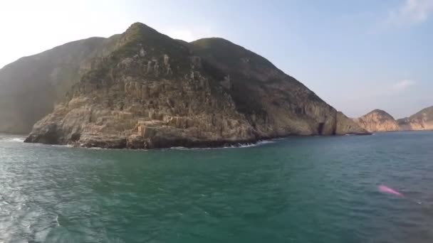 Vulkanische Insel Sai Kung Inseln — Stockvideo