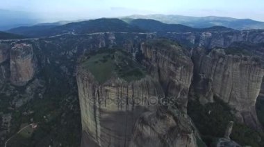 Meteora, Yunanistan alanda dağların havadan görünümü