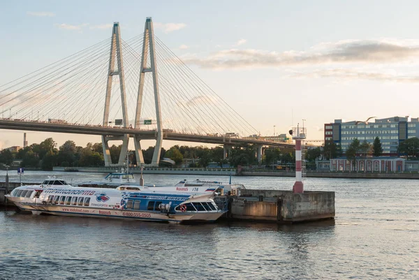 Санкт Петербург Россия Сентября 2017 Года Стоящие Лодки Подводных Крыльях — стоковое фото