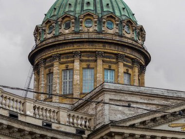 St. Petersburg, Rusya - 10 Eylül 2017: Kazan Katedrali, Saint Petersburg, Rusya