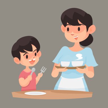  Anne oğlunu çanağı.