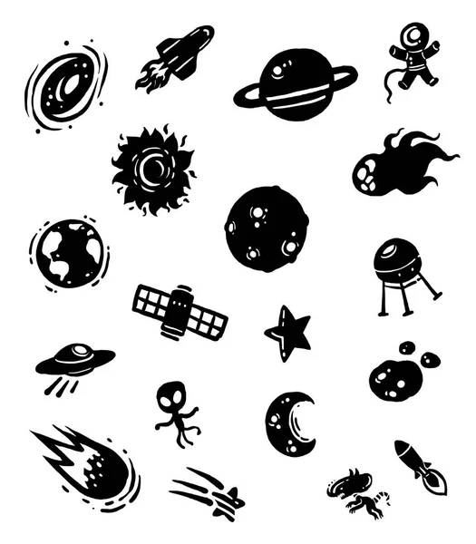 Siluet alanı simgesi, Doodle vektör simgesi.