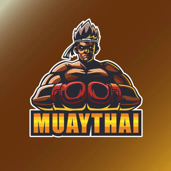   Muay Thai, Vektör maskot logosu