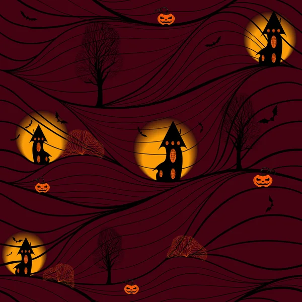 Naadloze vector achtergrond. Halloween. — Stockvector