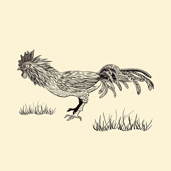 Immagine vettoriale decorativa di un gallo . — Vettoriale Stock