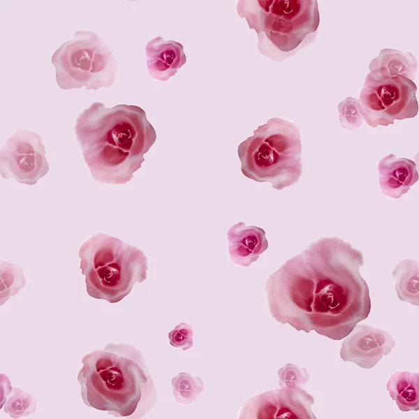 Watercolor Roses. Use printed materials, signs, items, websites, maps, posters, postcards, packaging. — Stockfoto