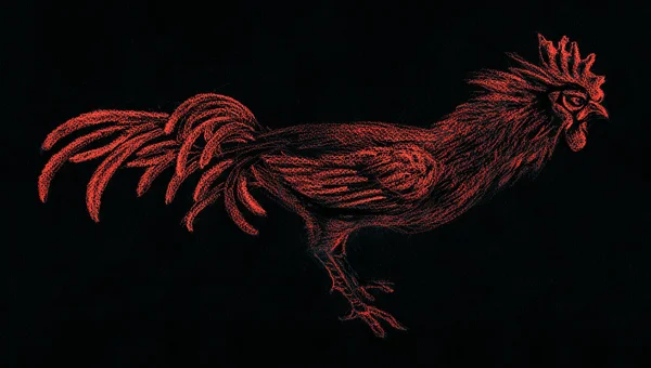 Rooster - pastel drawing, poster, wallpaper. — Stock Photo, Image