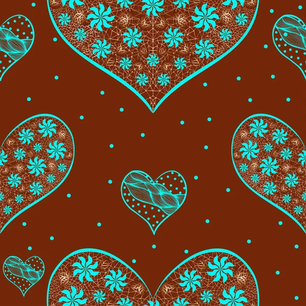 Nahtloses Muster mit romantischen Herzen. Valentinstag. Hochzeit. Geschenkverpackungen, Druck, Textilien, Hintergrund niedliche Karte. — Stockfoto
