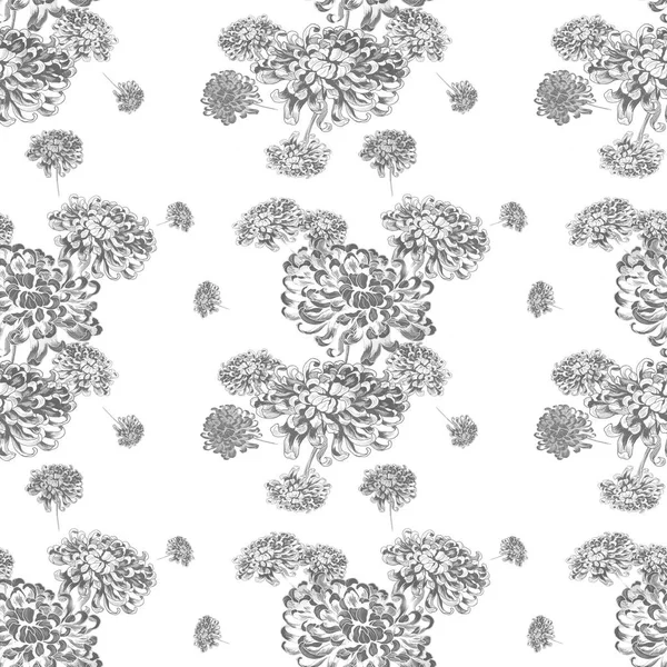 Flores de crisantemos. Fondo de pantalla. Patrón sin costura . —  Fotos de Stock