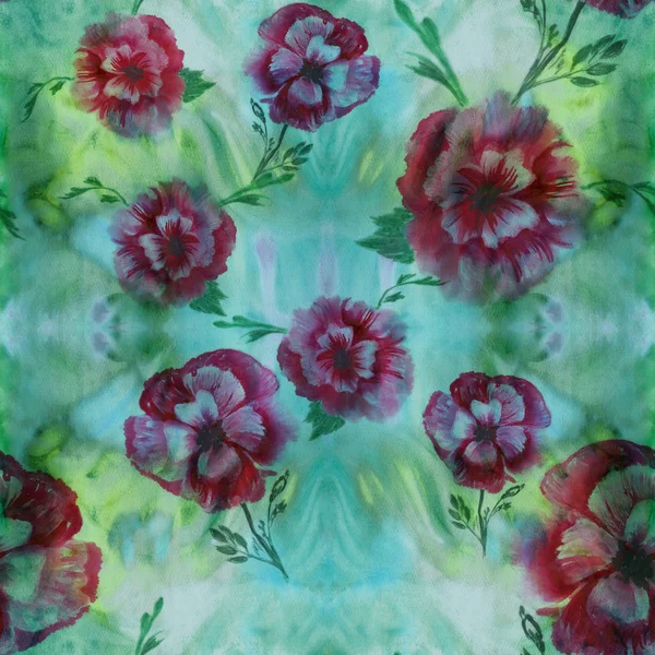 Abstrakt tapet med blommotiv. Seamless mönster. Tapeter. — Stockfoto