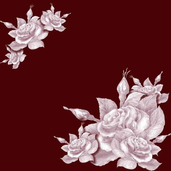 Róże. Streszczenie Tapety z motywami kwiatowymi. Tapeta. — Zdjęcie stockowe