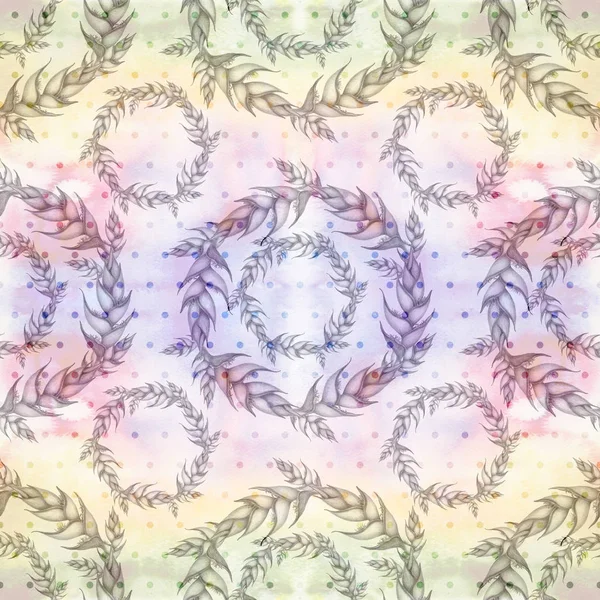 Heliconia - blommor. Abstrakt tapet med blommotiv. Seamless mönster. Tapeter. — Stockfoto
