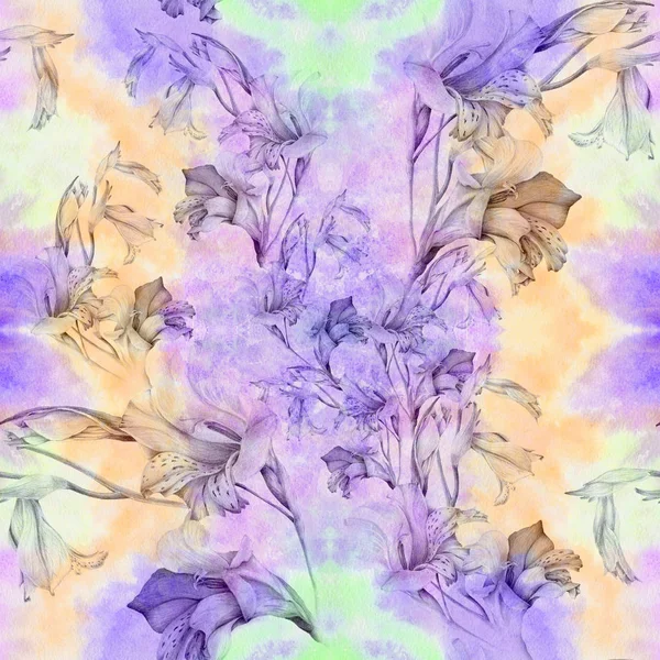 Mieczyk. Streszczenie Tapety z motywami kwiatowymi. Jednolity wzór. Tapeta. — Zdjęcie stockowe