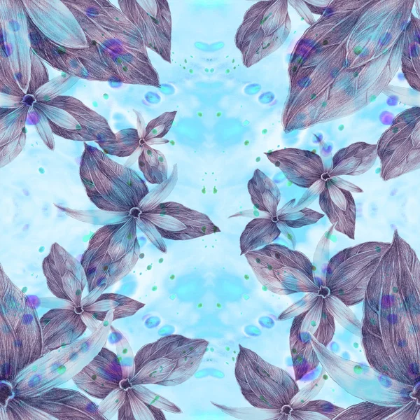Streszczenie Tapety z motywami kwiatowymi. Wzór. — Zdjęcie stockowe