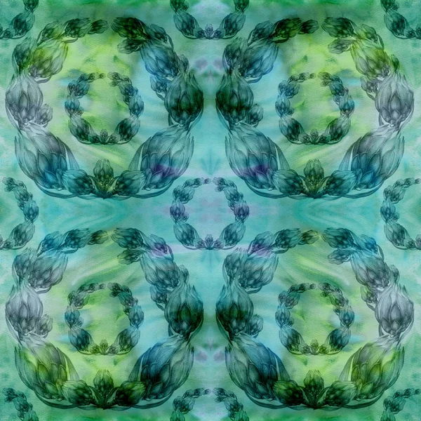 Flores de proteínas. Fondo de pantalla abstracto con motivos florales. Patrón sin costuras. Fondos de pantalla . —  Fotos de Stock