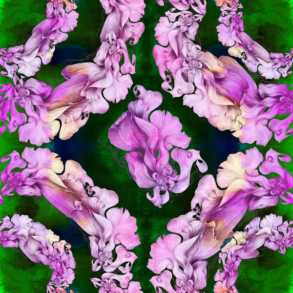 Flores. Fondo de pantalla abstracto con motivos florales. Patrón sin costuras. Fondos de pantalla . —  Fotos de Stock