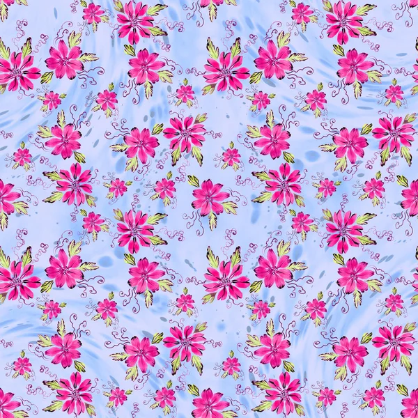 Flowers. Abstract wallpaper with floral motifs.  Seamless pattern. Wallpaper. — Stock Photo, Image