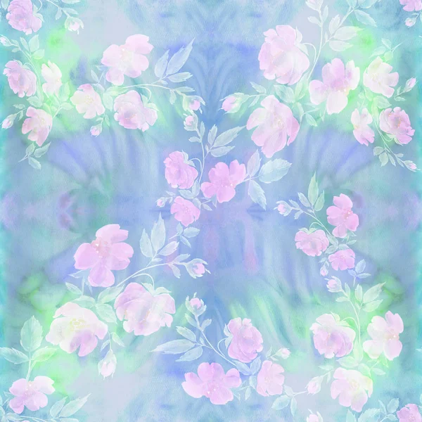 Kwiatów. Streszczenie Tapety z motywami kwiatowymi. Jednolity wzór. Tapeta. — Zdjęcie stockowe