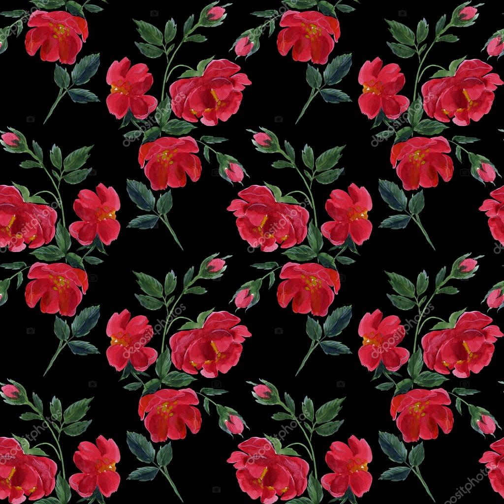 Flowers. Abstract wallpaper with floral motifs. Seamless pattern ...