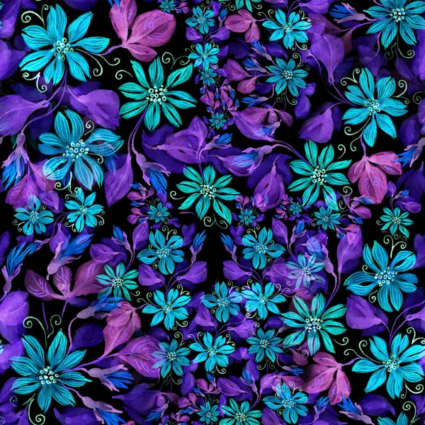 Bloemen. Abstracte wallpaper met bloemmotieven. Naadloze patroon. Behang. — Stockfoto