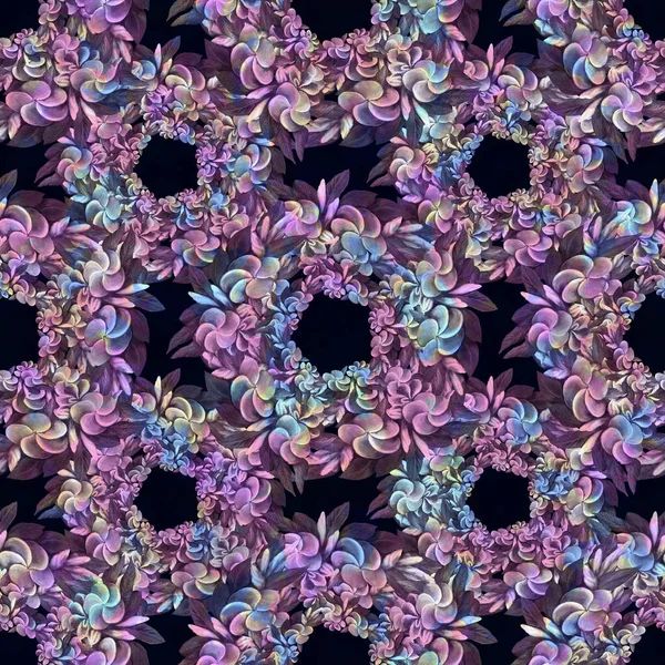Plumeria - Blüten und Blätter. nahtloses Muster. abstrakte Tapete mit floralen Motiven. Tapete. — Stockfoto