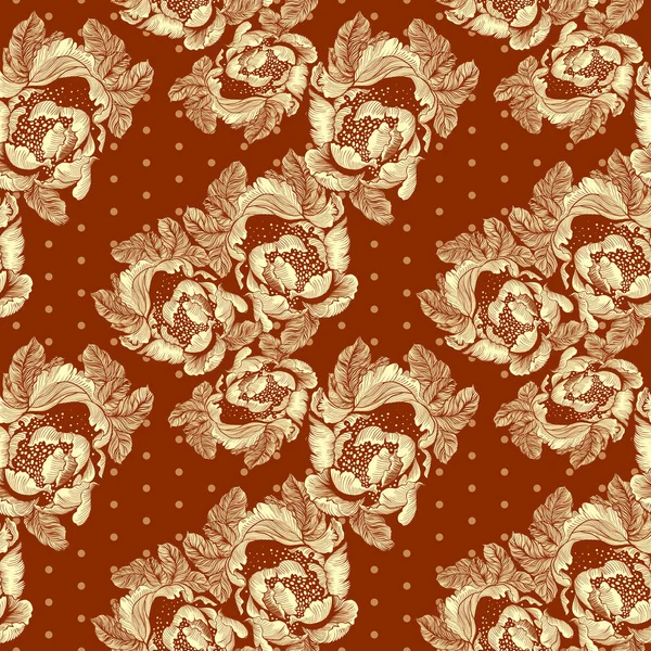 Peonies. Abstract wallpaper with floral motifs. Seamless pattern. Wallpaper. — Stock Photo, Image